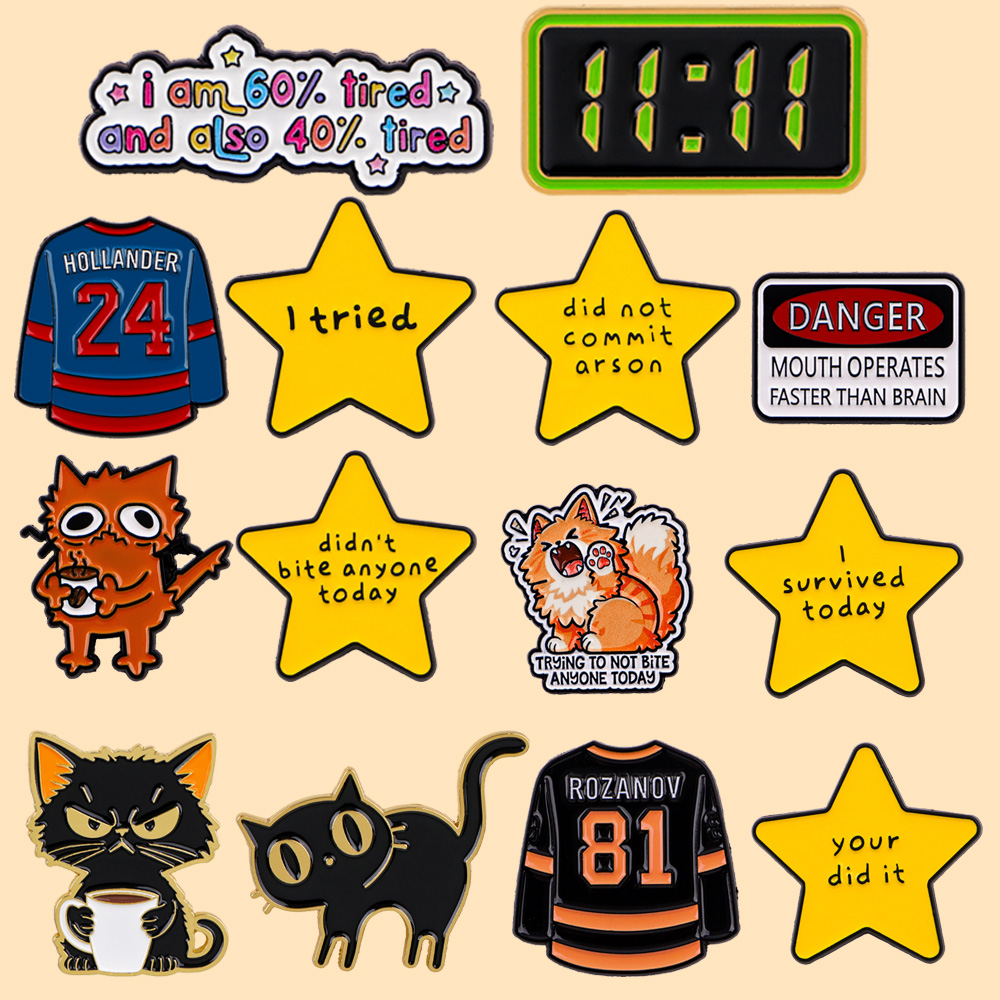 Women Accessories Quotes - Humorous Quotes Star Enamel Pin Badges