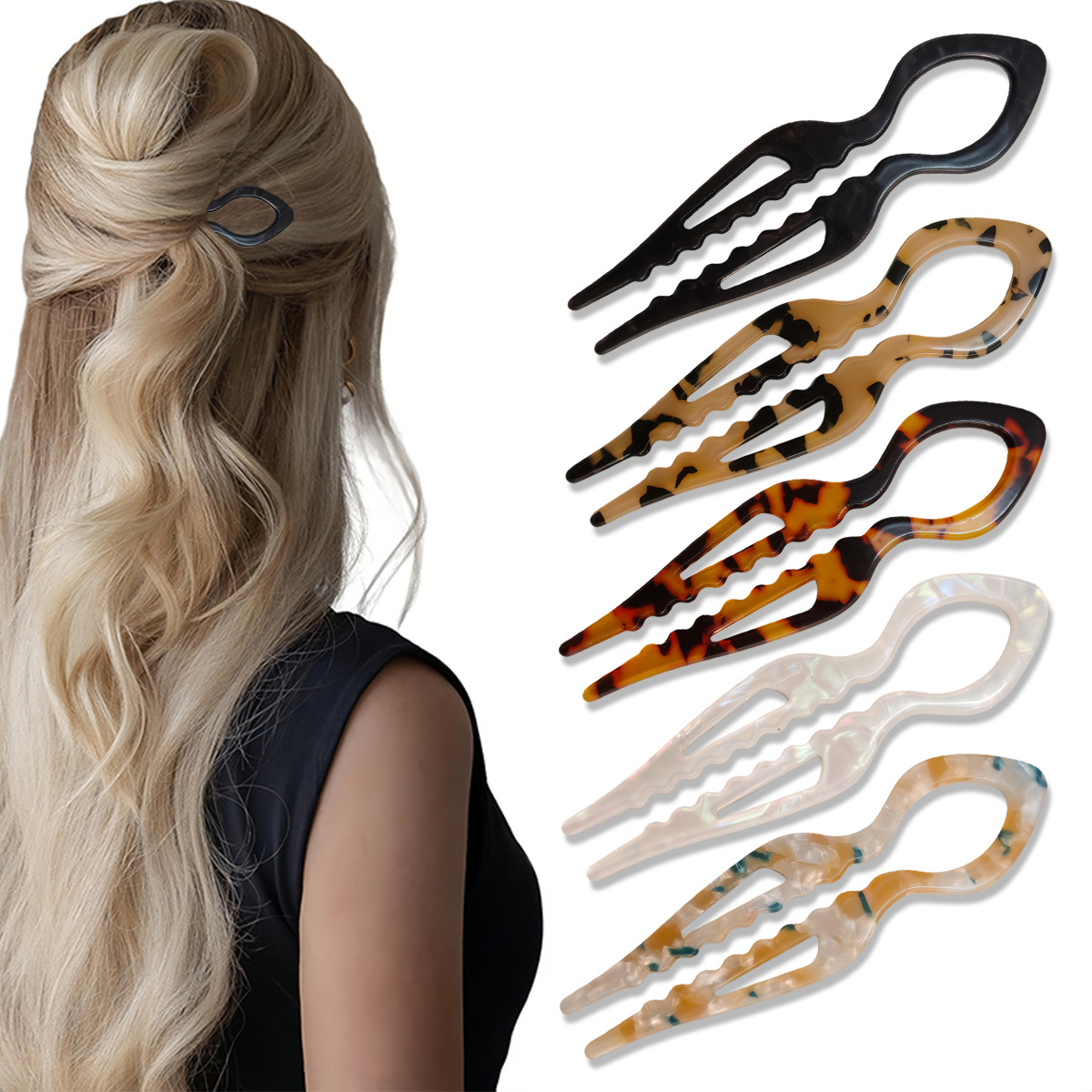 U-Shaped Hair Sticks Tortoises - Hair Fork Stick review and price
