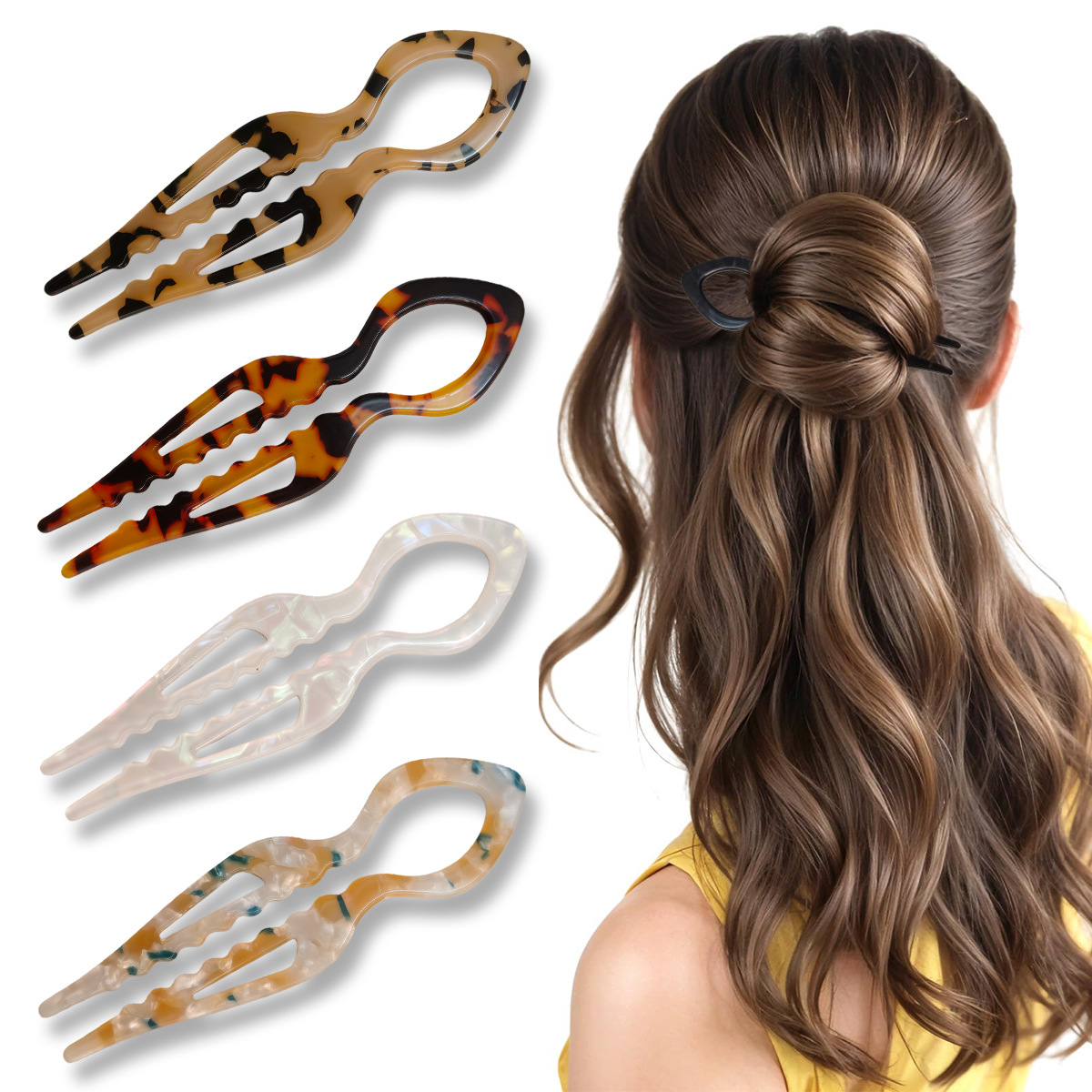 U-Shaped Hair Sticks Tortoises - Hair Fork Stick review and price