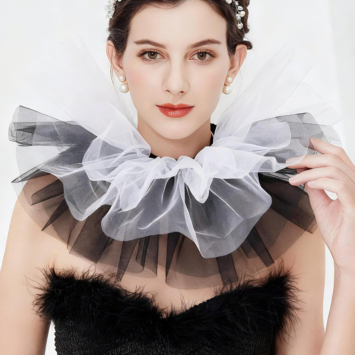 Fashion Tulle Ruffle Collar Fo - Women'S Victorian Accessories review and price