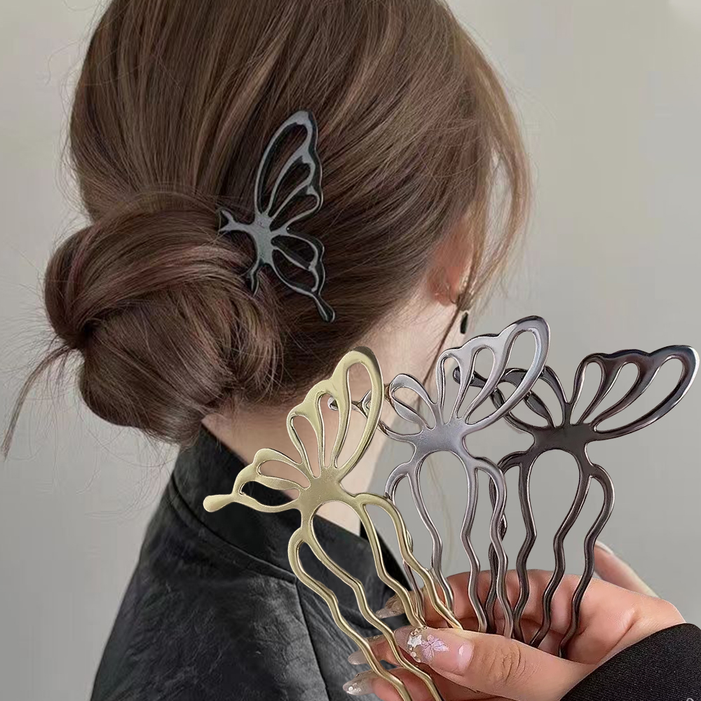 Korean Butterfly U Shape Hair  - Hair Fork Stick review and price