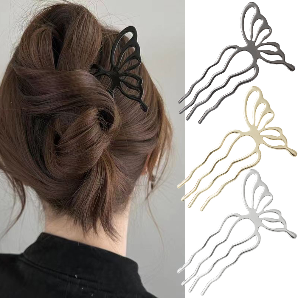 Korean Butterfly U Shape Hair  - Hair Fork Stick review and price
