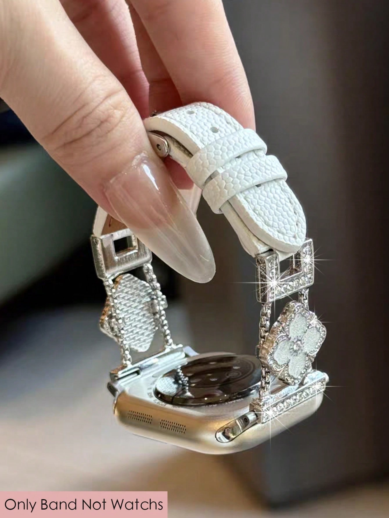 1pc New Women's White Genuine  - Women'S Accessories To Wear With Watch review and price