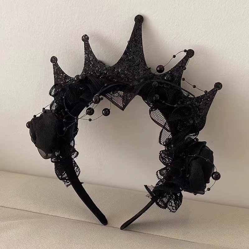 Gothic Black Rose Lace Crown H - Women'S Victorian Accessories review and price