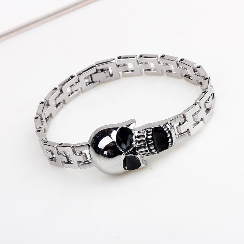 Skull Titanium Steel Bracelet  - Women'S Accessories To Wear With Watch review and price
