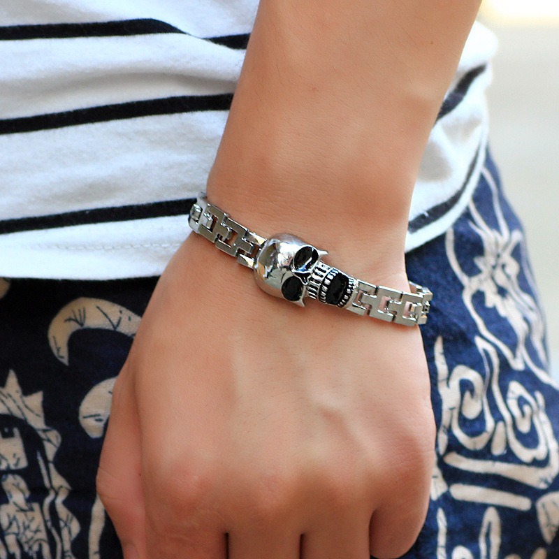 Skull Titanium Steel Bracelet  - Women'S Accessories To Wear With Watch review and price
