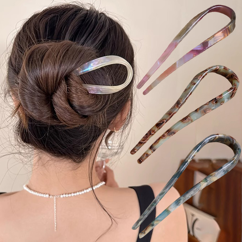 U-Shaped Hair Sticks Acetate A - Hair Fork Stick review and price