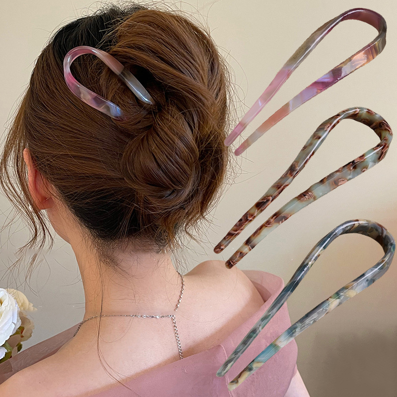 U-Shaped Hair Sticks Acetate A - Hair Fork Stick review and price