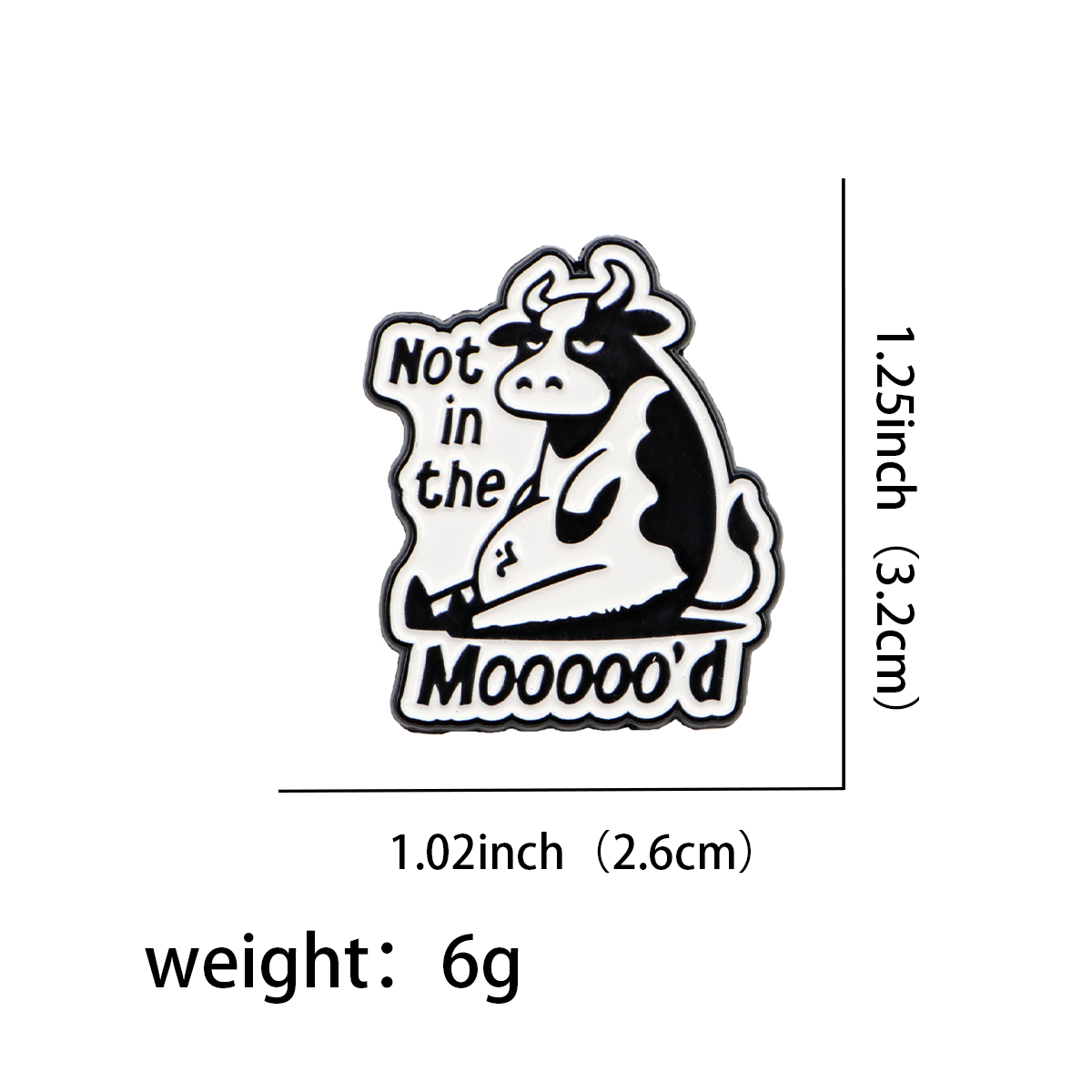 Cute Cow Enamel Pin Quote Badg - Women Accessories Quotes review and price