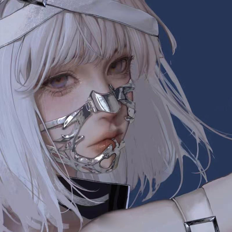 2025 Cyberpunk Visor Chin Meta - Women Accessories Chain review and price