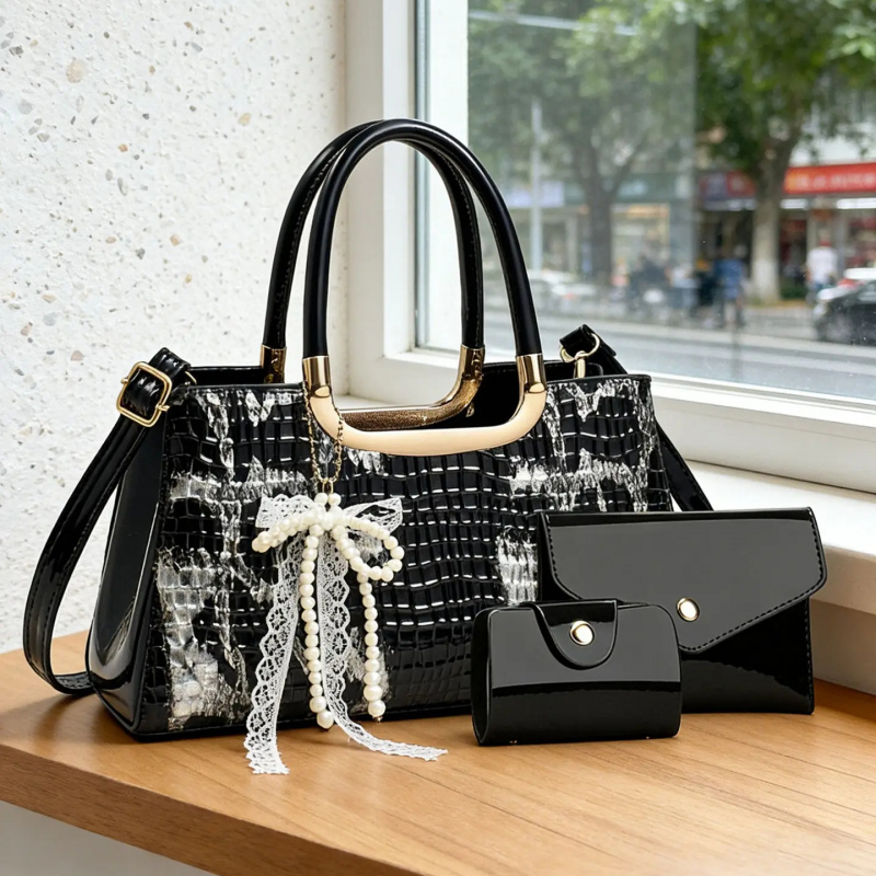 Women's Handbag Set, Crocodile - Women Accessories For Gift review and price