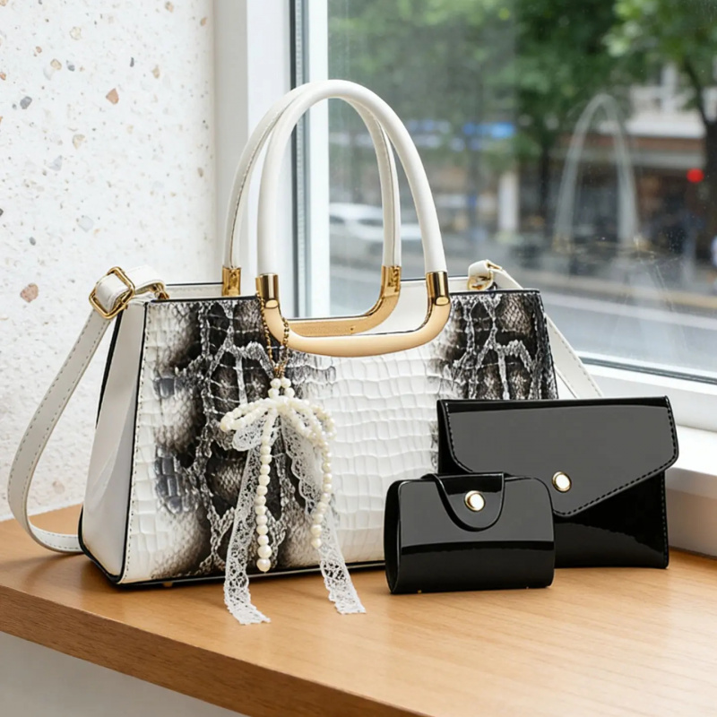 Women's Handbag Set, Crocodile - Women Accessories For Gift review and price
