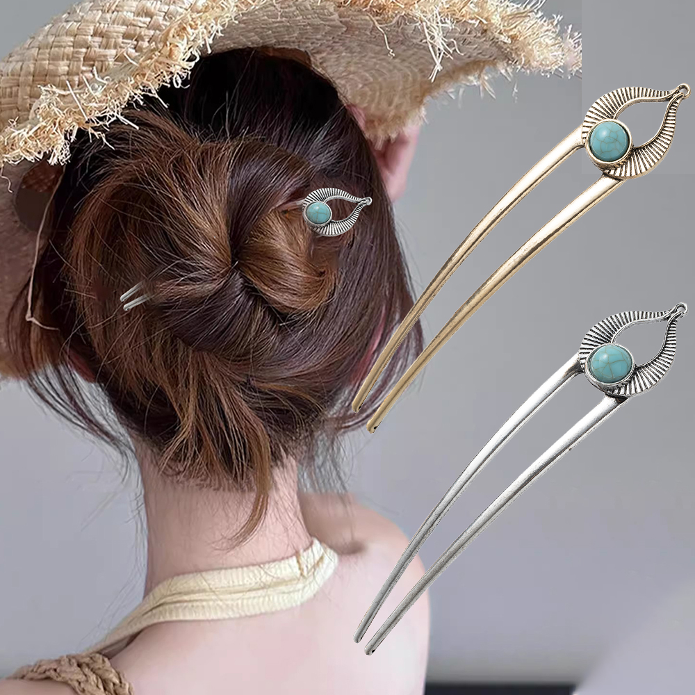 Egypt Turquoise U Shape Hair F - Hair Fork Stick review and price