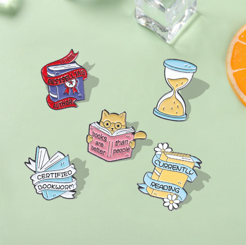 Book Enamel Pins Book Quote Ba - Women Accessories Quotes review and price