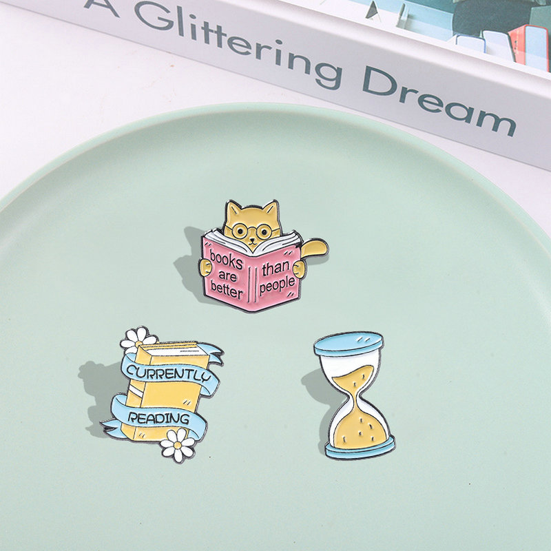 Book Enamel Pins Book Quote Ba - Women Accessories Quotes review and price