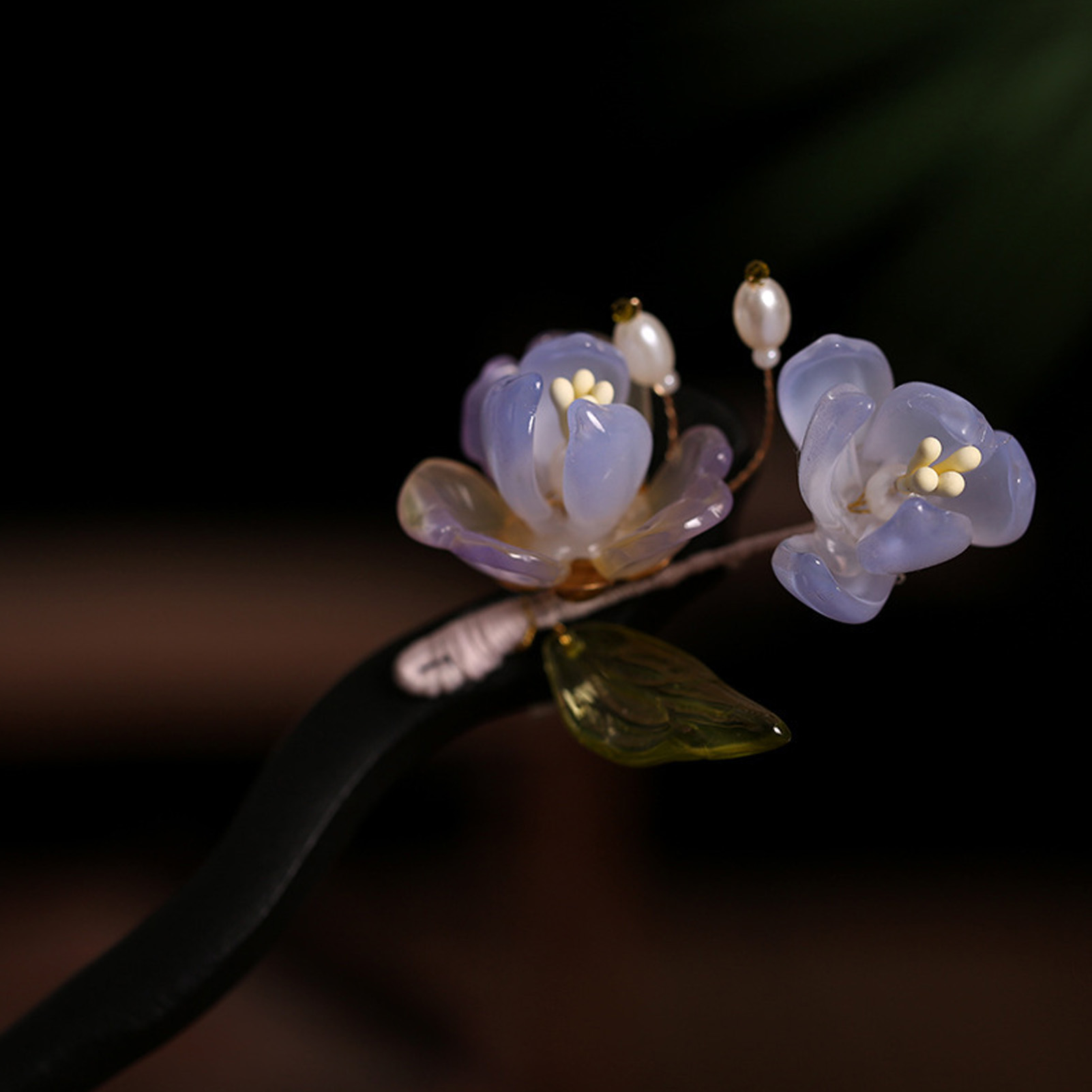 Vintage Wooden Flower Hairpin  - Hair Fork Stick review and price