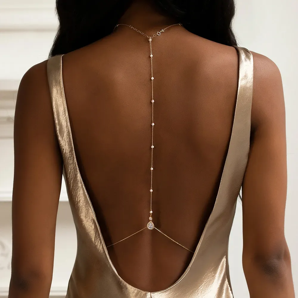 Fashion Bridal Back Chain Jewe - Women Accessories Dropshipping review and price